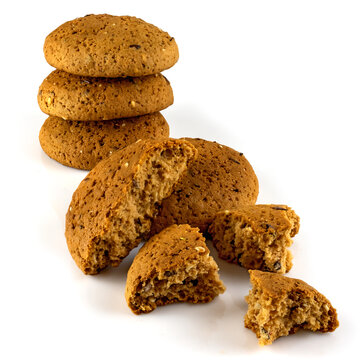 Image of delicious oatmeal cookies close-up