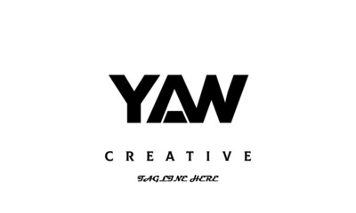 YAW creative three latter logo design