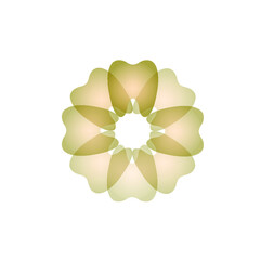 Logo Dental flower on white background