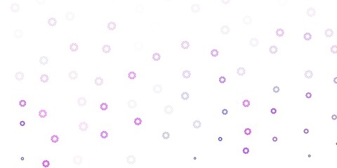 Light purple, pink vector background with bubbles.