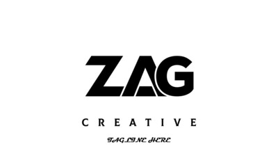 ZAG creative three latter logo design