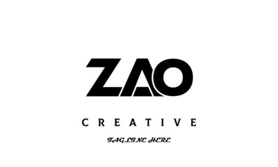 ZAO creative three latter logo design