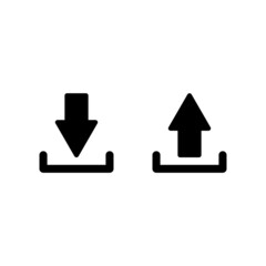 download  and send  sign icon, download and send sign symbol vector