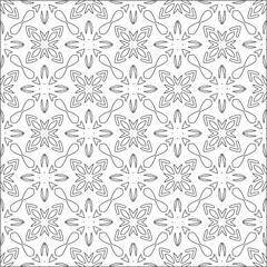 Vector pattern with symmetrical elements . Repeating geometric tiles from striped elements. black patterns.
