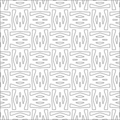 Vector pattern with symmetrical elements . Repeating geometric tiles from striped elements. black patterns.
