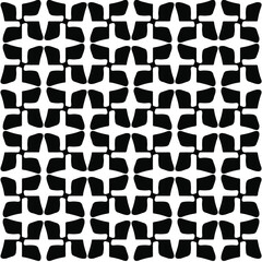 Seamless vector pattern in geometric ornamental style. Black  ornament.
