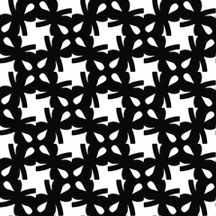 floral seamless pattern background.Geometric ornament for wallpapers and backgrounds. Black and white pattern.