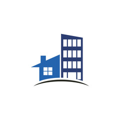 abstract apartment building residence logo icon