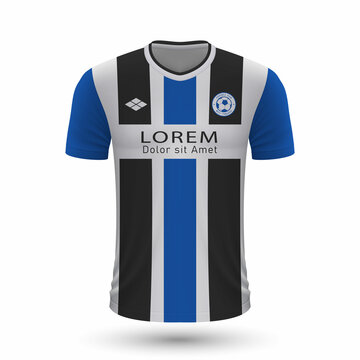 Realistic soccer shirt Arminia Bielefeld 2022, jersey template for football kit