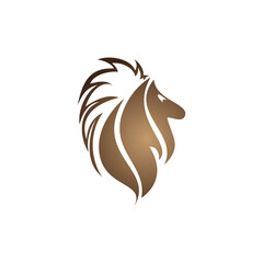 abstract lion head logo icon