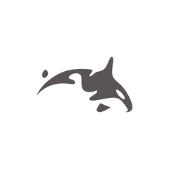 abstract whale logo icon