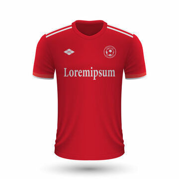 Realistic soccer shirt Benfica 2022, jersey template for football kit.