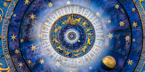 Droste effect background. Abstract design for concepts related to astrology and fantasy. - obrazy, fototapety, plakaty