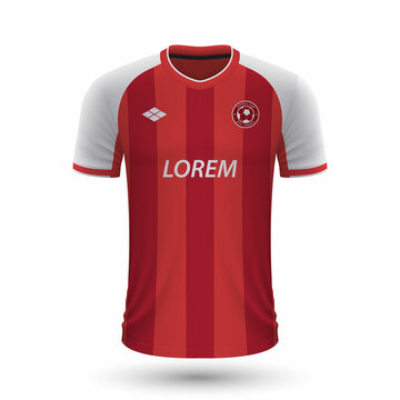 Realistic soccer shirt Braga 2022, jersey template for football kit.