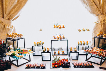 Wedding snacks and desserts table