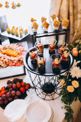 Wedding snacks and desserts table