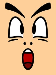 cute face man cartoon background