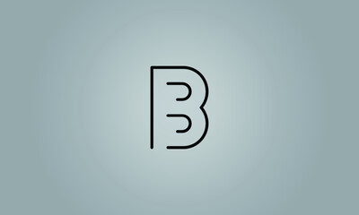 Abstract Letter Initial B Vector Logo Design Template