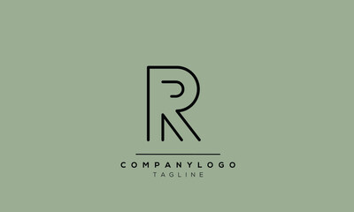 Abstract Letter Initial R Vector Logo Design Template