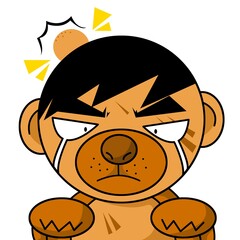 dog cartoon on white background