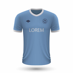 Realistic soccer shirt Lazio 2022, jersey template for football kit - obrazy, fototapety, plakaty