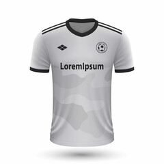 Realistic soccer shirt Legia 2022, jersey template for football kit. - obrazy, fototapety, plakaty