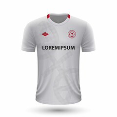 Realistic soccer shirt Mainz 2022, jersey template for football kit