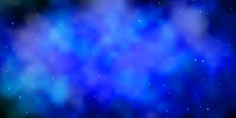 Obraz na płótnie Canvas Dark Blue, Green vector texture with beautiful stars.
