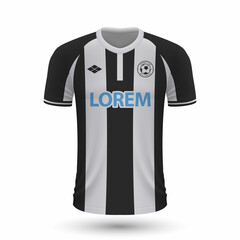 Realistic soccer shirt Newcastle 2022, jersey template for football kit.