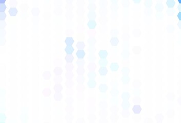 Light Blue, Red vector pattern with colorful hexagons.