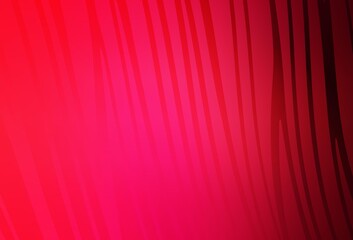 Light Red vector backdrop with curved lines.