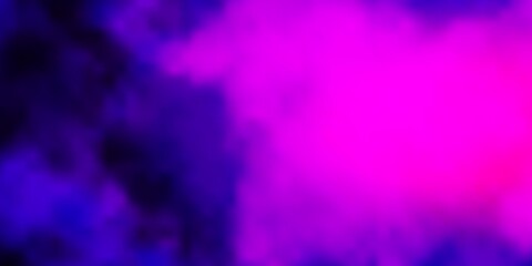 Dark Purple vector template with sky, clouds.