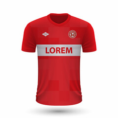 Realistic soccer shirt Spartak 2022, jersey template for football kit.