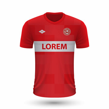 Realistic soccer shirt Spartak 2022, jersey template for football kit.