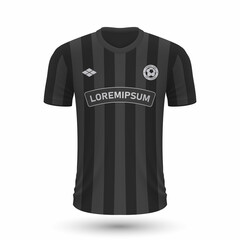 Realistic soccer shirt Sturm Graz 2022, jersey template for football kit.