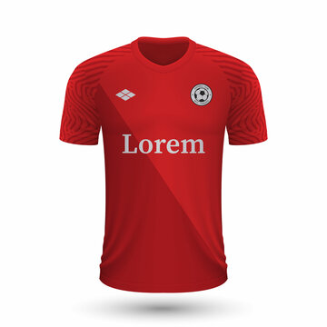 Realistic soccer shirt Utrecht 2022, jersey template for football kit
