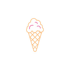 Ice cream cone icon design illustration