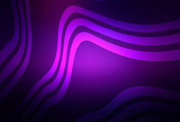 Dark Purple, Pink vector background with wry lines.