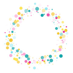 Bokeh confetti circles decoration holiday background.