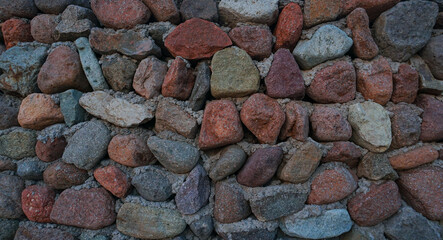 The structure of the stone wall