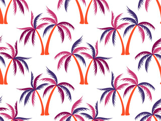 Obraz premium Palm tree minimal seamless pattern vector design.