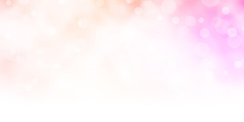 Light Pink, Yellow vector pattern with circles.