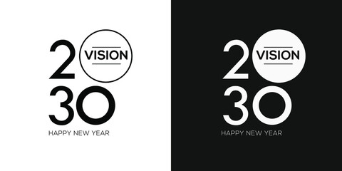 Creative (2030 Vision) text ,Vector illustration. - obrazy, fototapety, plakaty