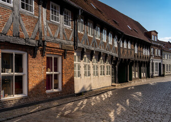 The charming old town of Ribe, Jutland, the oldest town in Denmark and Scandinavia.
