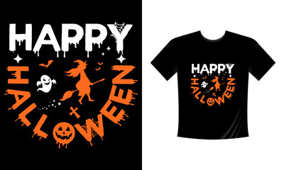 Happy Halloween T-shirt design. tee shirt design
