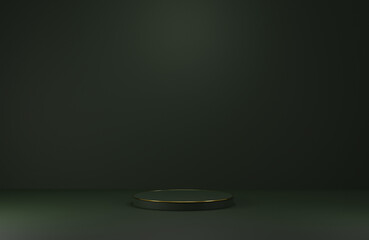 3D rendering. Podium background for cosmetic product presentation and advertisement.