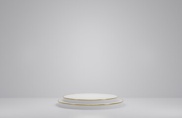 3D rendering. Podium background for cosmetic product presentation and advertisement.