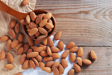 Almonds on the table