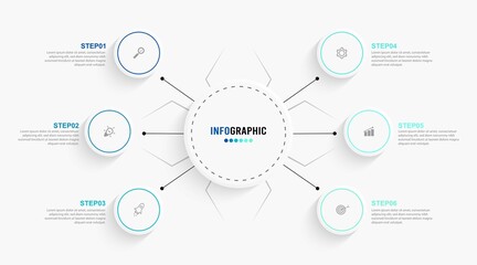 Business data visualization. Process chart. Abstract elements of graph, diagram with steps, options, parts or processes. Vector business template for presentation. Creative concept for infographic.