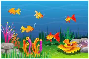 Obraz na płótnie Canvas golden fish vector design